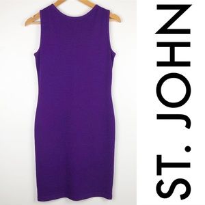 St. John Purple Sleeveless Dress